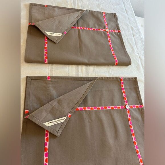 L'Atelier de la Varangue Made in France Table Runner Tan/Brown - Picture 7 of 8